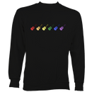 Rainbow Coloured Row of Guitars Sweatshirt