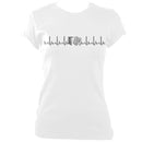 update alt-text with template Heartbeat Accordion Ladies Fitted T-shirt - T-shirt - White - Mudchutney