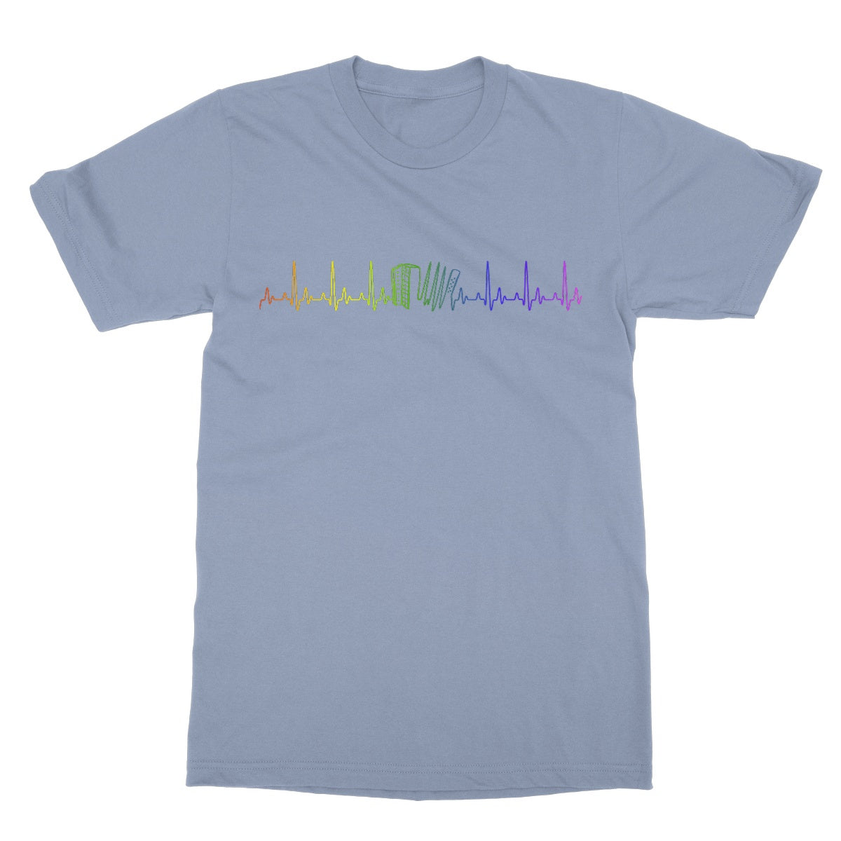 Rainbow Heartbeat Melodeon T-Shirt