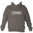 Eat, Sleep, Play Concertina Hoodie-Hoodie-Mocha brown-Mudchutney