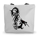 Dragon Tattoo Canvas Tote Bag