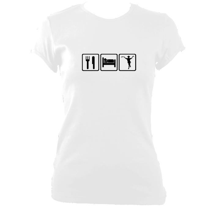 Eat, Sleep, Dance Morris Ladies Fitted T-shirt