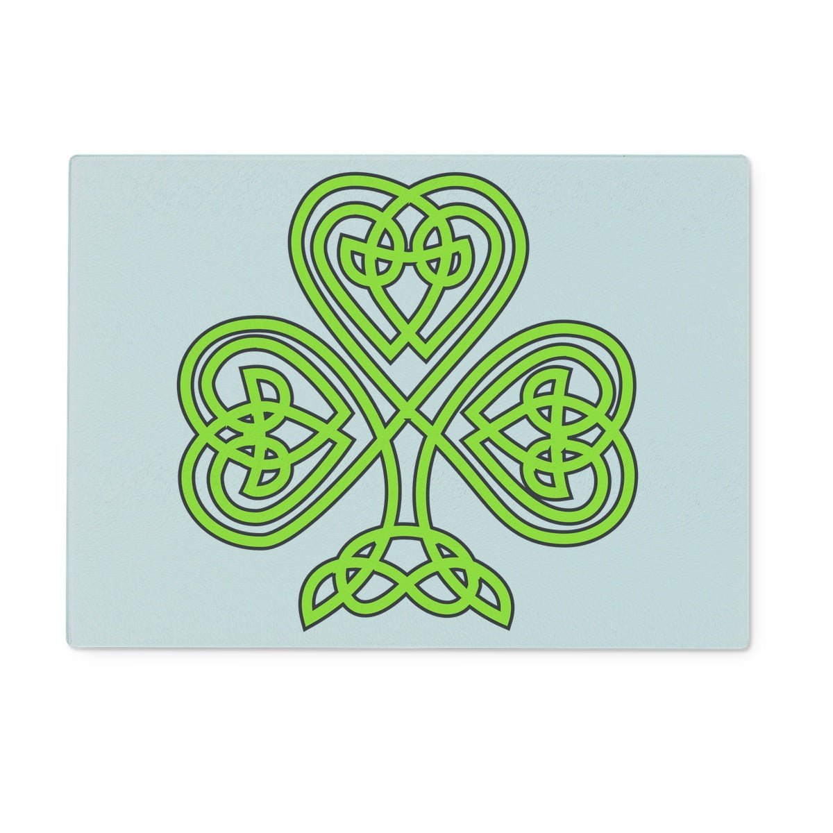 Celtic Shamrock Glass Chopping Board