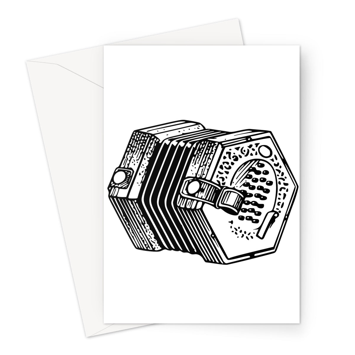 Concertina Sketch Greeting Card