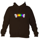 Rainbow Sound Wave Concertina Hoodie-Hoodie-Hot chocolate-Mudchutney