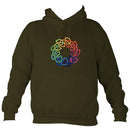 Rainbow Celtic Knot Hoodie-Hoodie-Olive green-Mudchutney