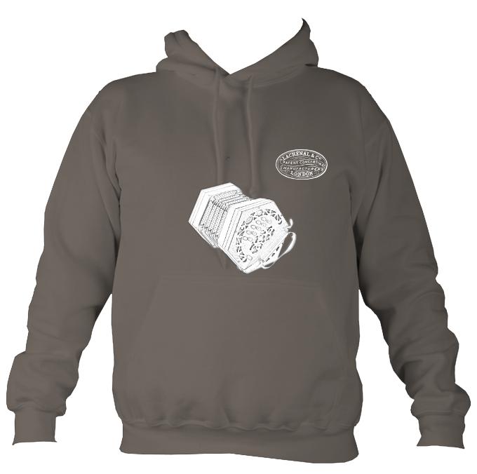 Lachenal 20 key Anglo Concertina Hoodie-Hoodie-Mocha brown-Mudchutney