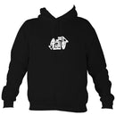 South American Iguana Cave Drawing Hoodie-Hoodie-Jet black-Mudchutney