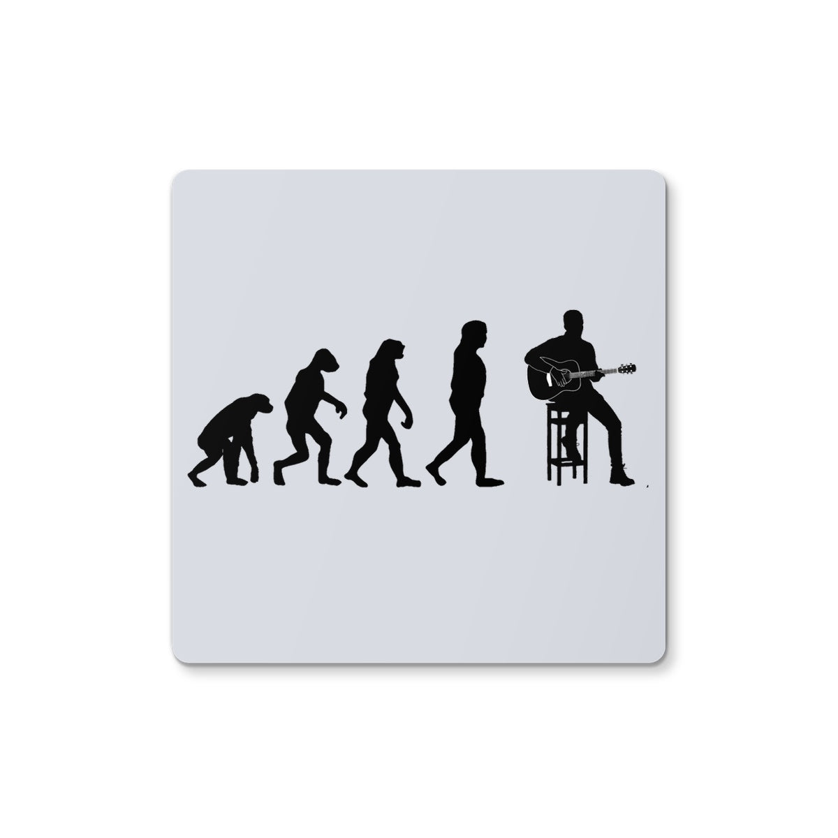 Evolution of Guitar Players Coaster