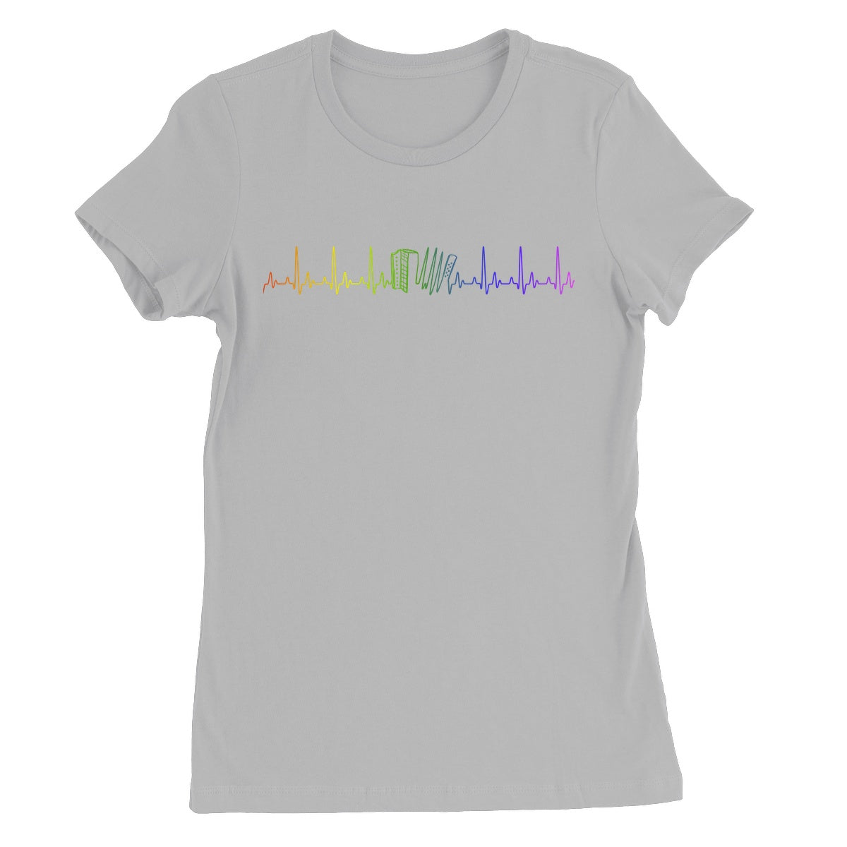 Rainbow Heartbeat Melodeon Women's T-Shirt