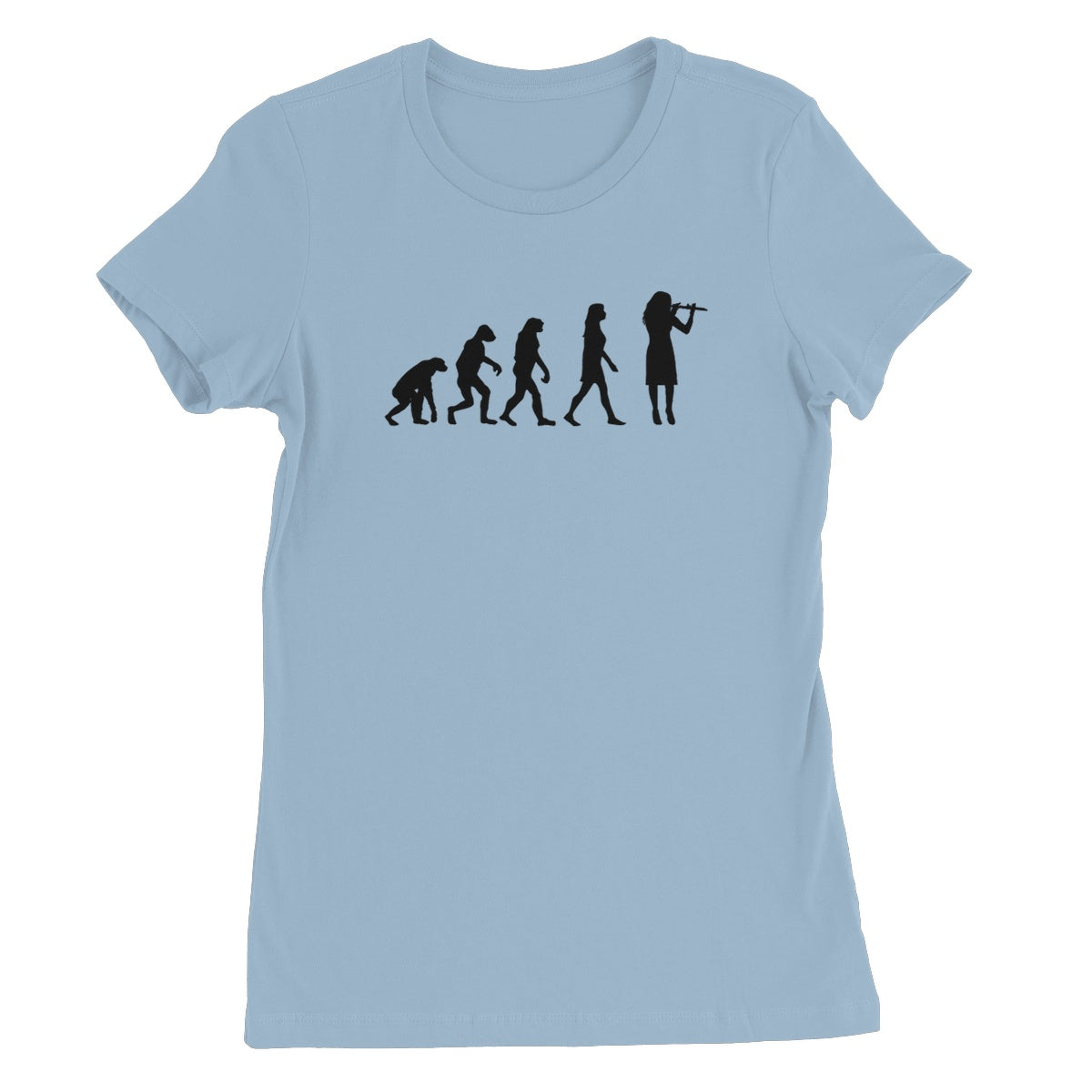 Evolution of Female Flute Players Women's T-Shirt