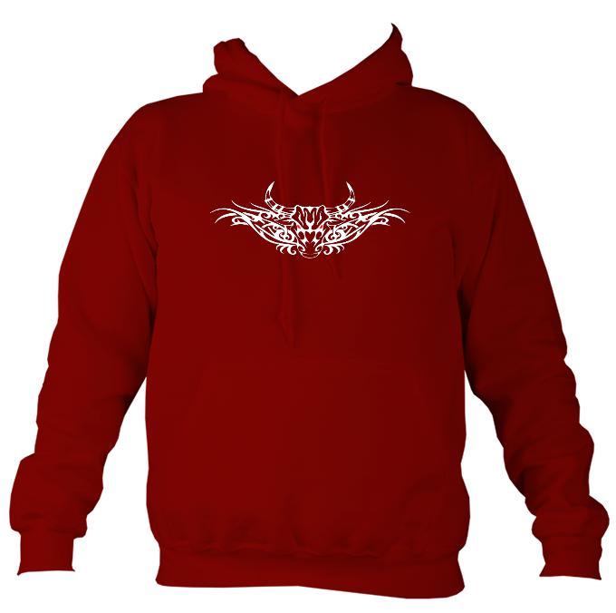 Tribal Bull Hoodie-Hoodie-Red hot chilli-Mudchutney