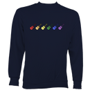 Rainbow Coloured Row of Guitars Sweatshirt