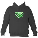 Celtic Triple Hearts Hoodie-Hoodie-Charcoal-Mudchutney