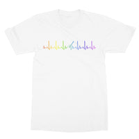 Rainbow Heartbeat Guitar T-Shirt