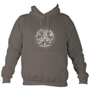 Interlaced Celtic Birds Motif Hoodie-Hoodie-Mocha brown-Mudchutney