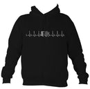 Heartbeat Accordion Hoodie-Hoodie-Jet black-Mudchutney