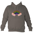 Rainbow Accordion Hoodie-Hoodie-Mocha brown-Mudchutney