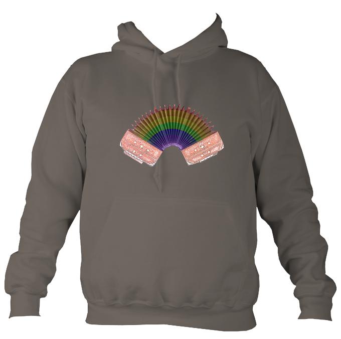 Rainbow Accordion Hoodie-Hoodie-Mocha brown-Mudchutney