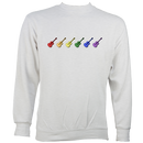 Rainbow Coloured Row of Guitars Sweatshirt