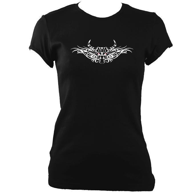 Tribal Bull Ladies Fitted T-shirt