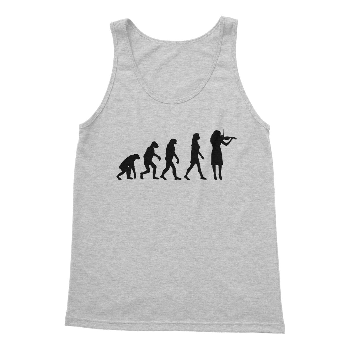 Evolution of Female Fiddle Players Tank Top