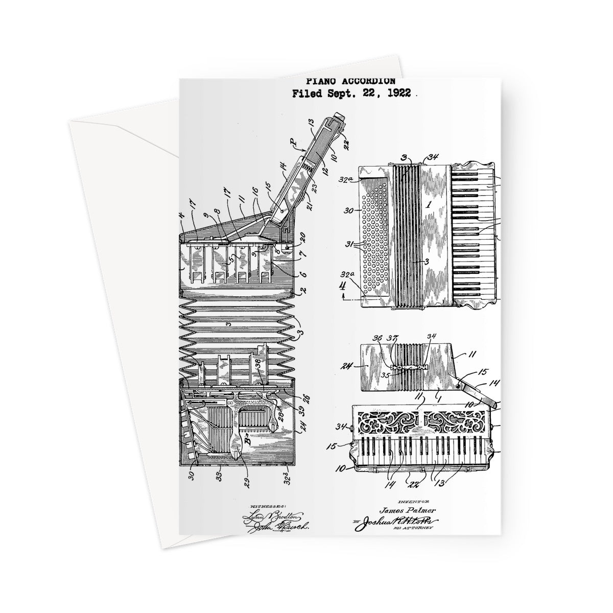 Accordion Patent Greeting Card