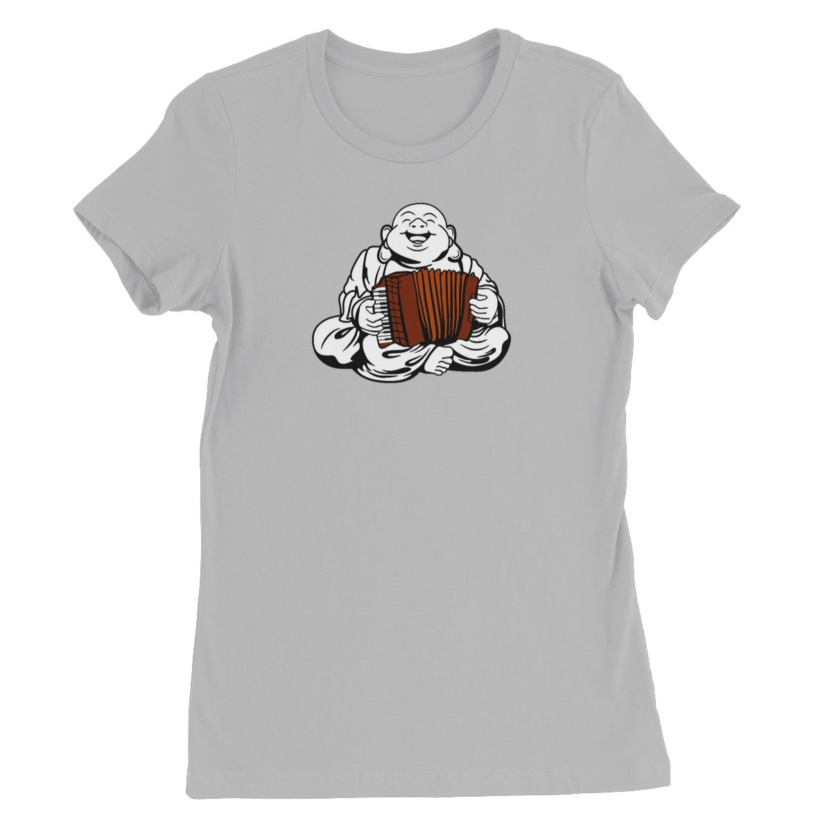 Accordion Playing  Buddha Women's T-Shirt