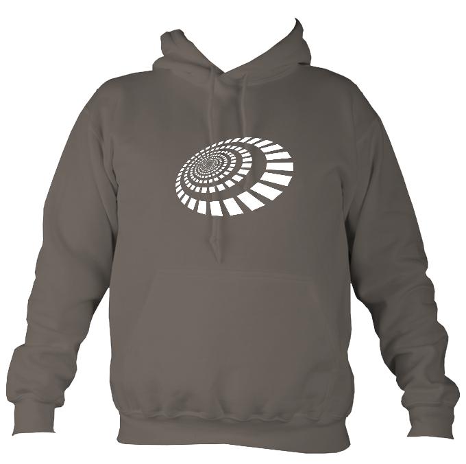 Spiral Blocks Hoodie-Hoodie-Mocha brown-Mudchutney