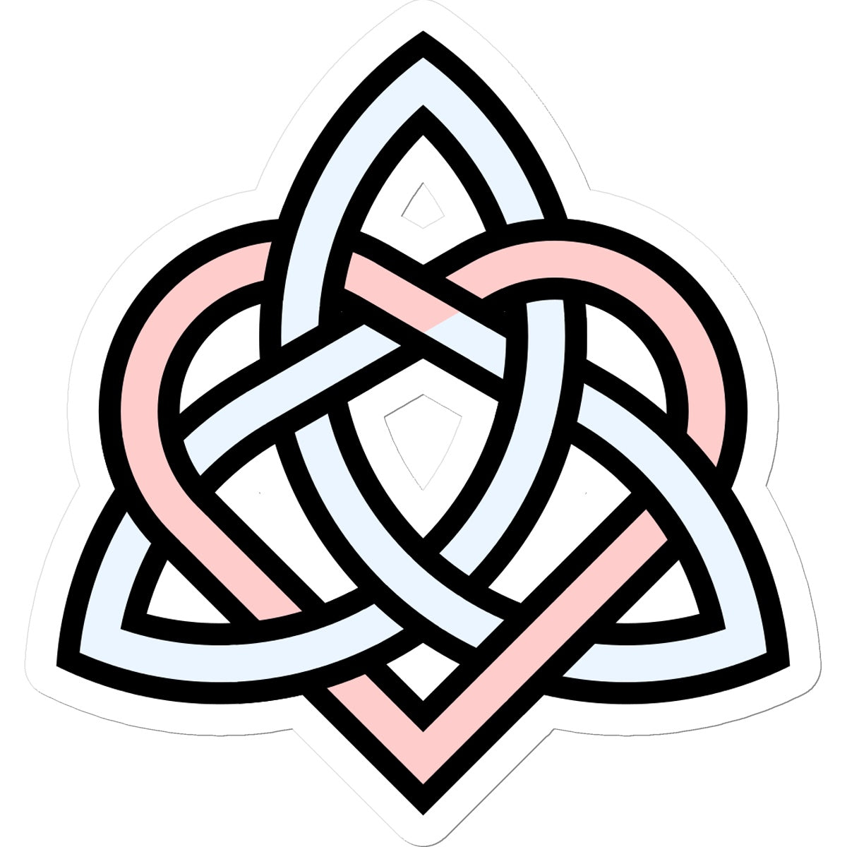 Woven Celtic Hearts Sticker