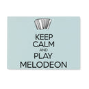 Keep Calm & Play Melodeon Glass Chopping Board