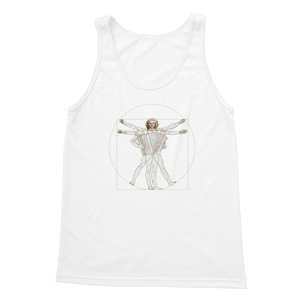 Da Vinci Vitruvian Man Accordion Tank Top