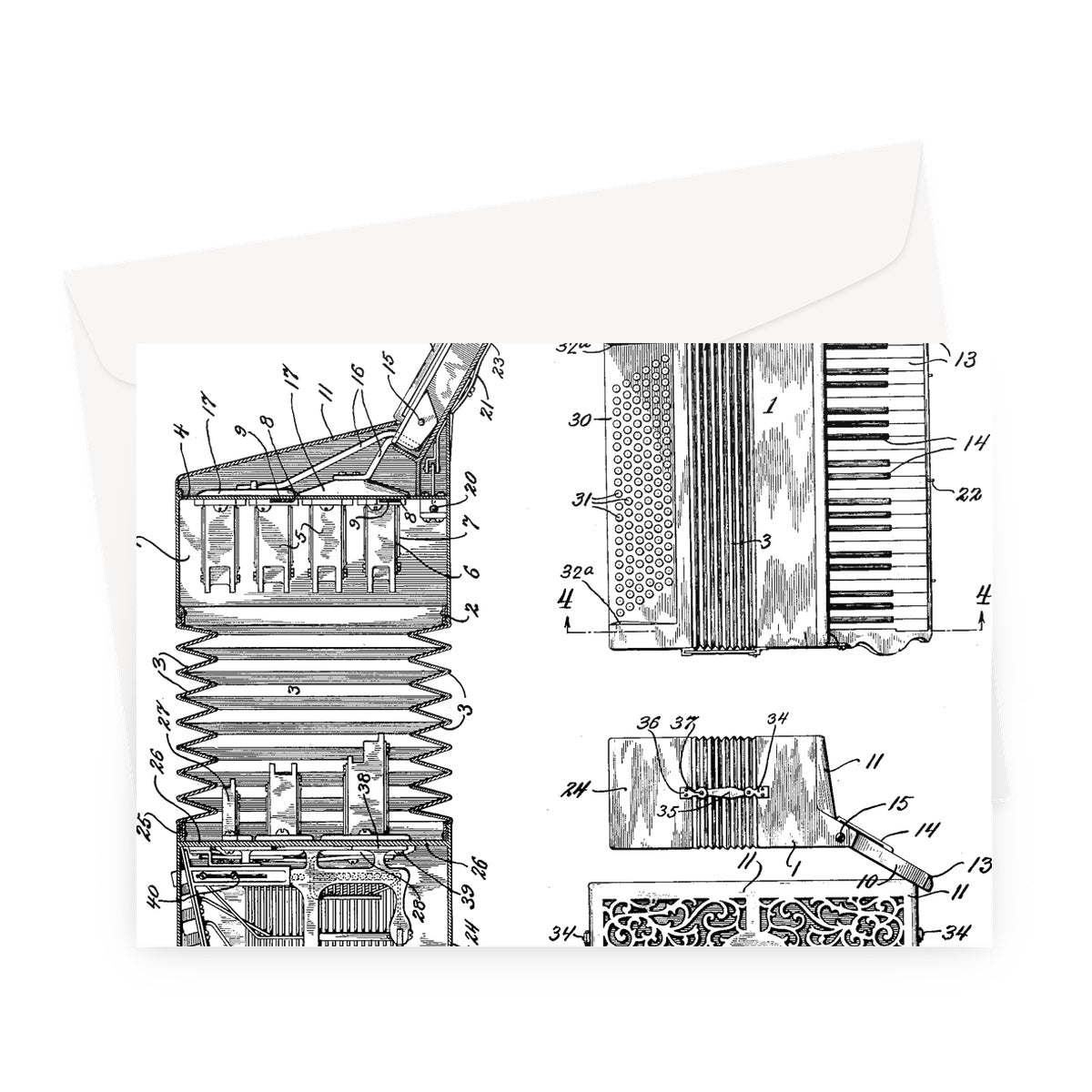 Accordion Patent Greeting Card