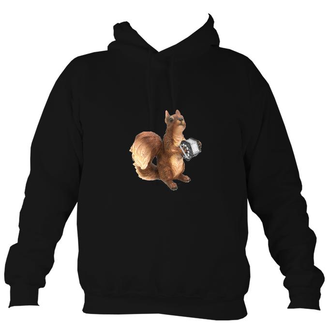 Concertina Playing Squirrel Hoodie