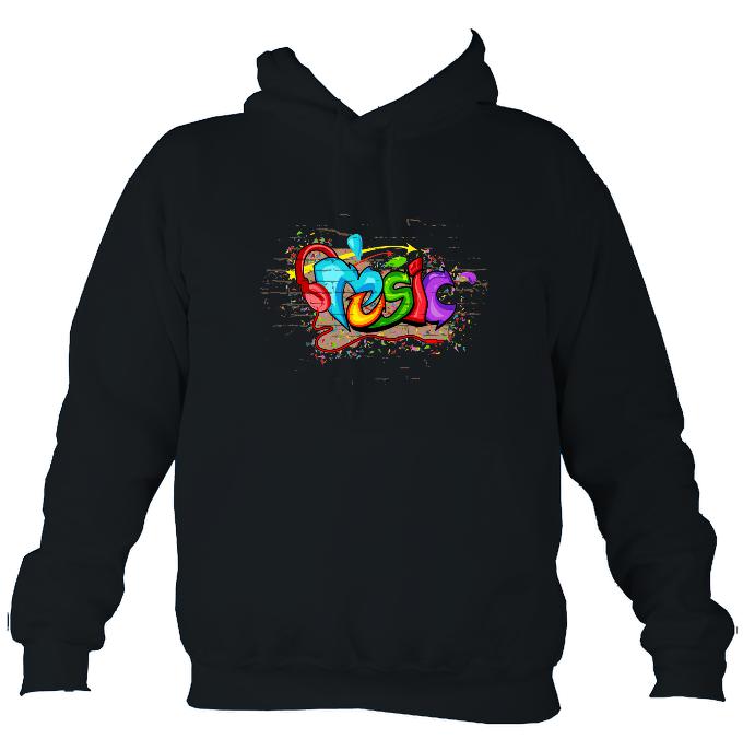 Music Graffiti Hoodie-Hoodie-French navy-Mudchutney