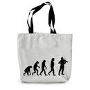 Evolution of Fiddle Players Canvas Tote Bag