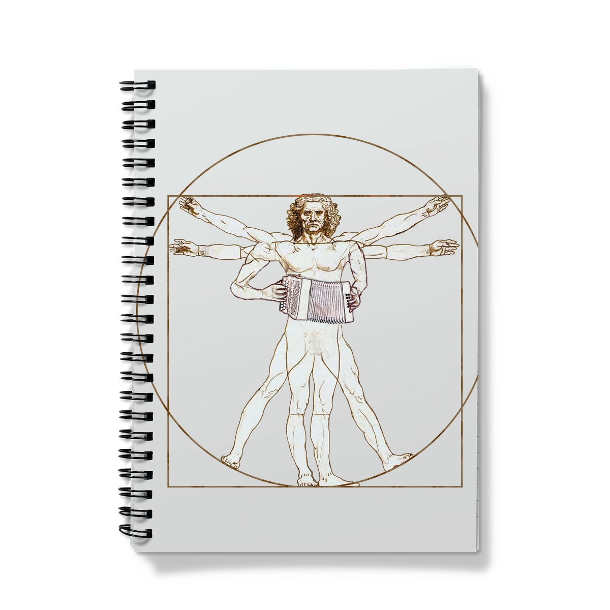 Da Vinci Vitruvian Man Melodeon Notebook