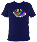 Rainbow Chromatic Accordion T-shirt - T-shirt - Navy - Mudchutney