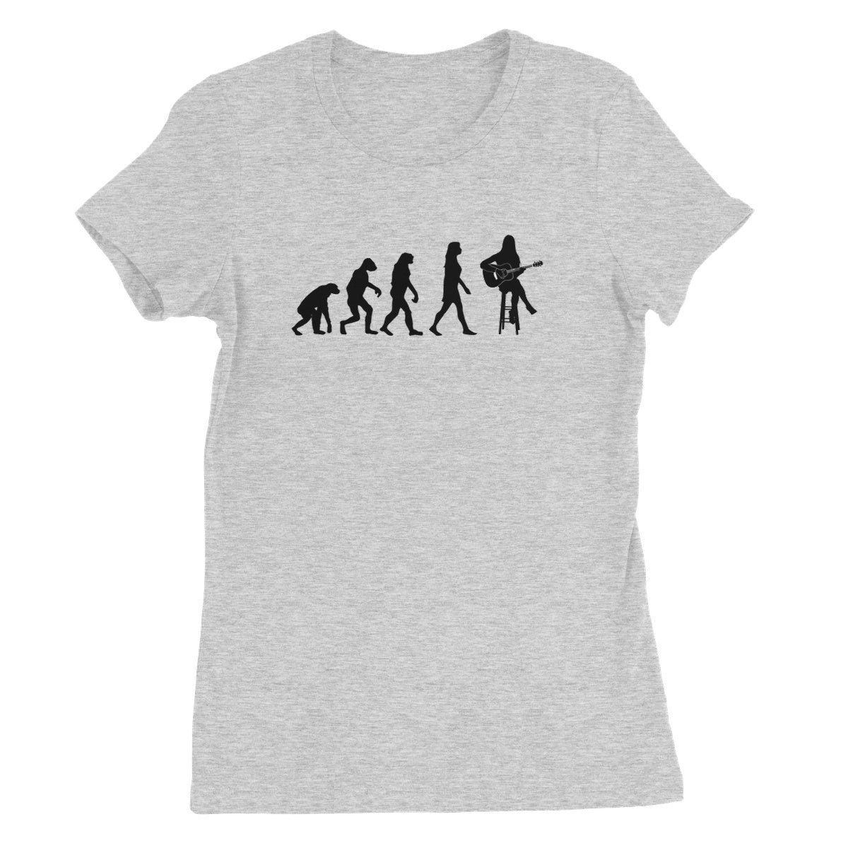 Evolution of Female Guitar Players Women's T-Shirt