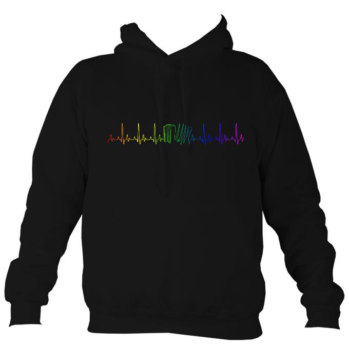 Heartbeat Melodeon in Rainbow Colours Hoodie