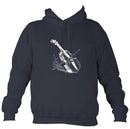 Fiddle and Bow Sketch Hoodie-Hoodie-Denim-Mudchutney