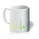 Rainbow Heartbeat Guitar Mug