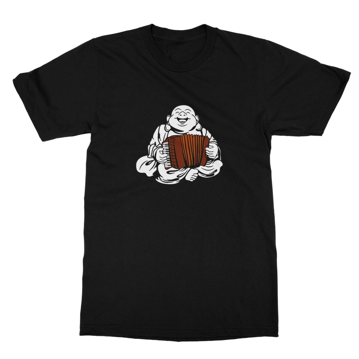 Accordion Playing  Buddha T-Shirt