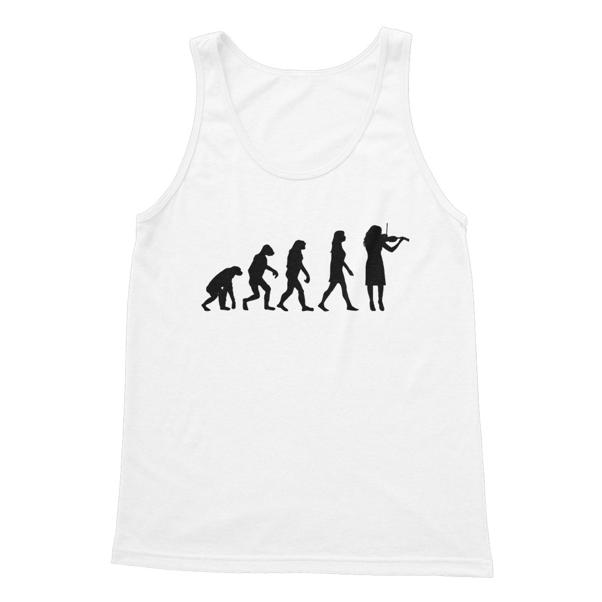 Evolution of Female Fiddle Players Tank Top