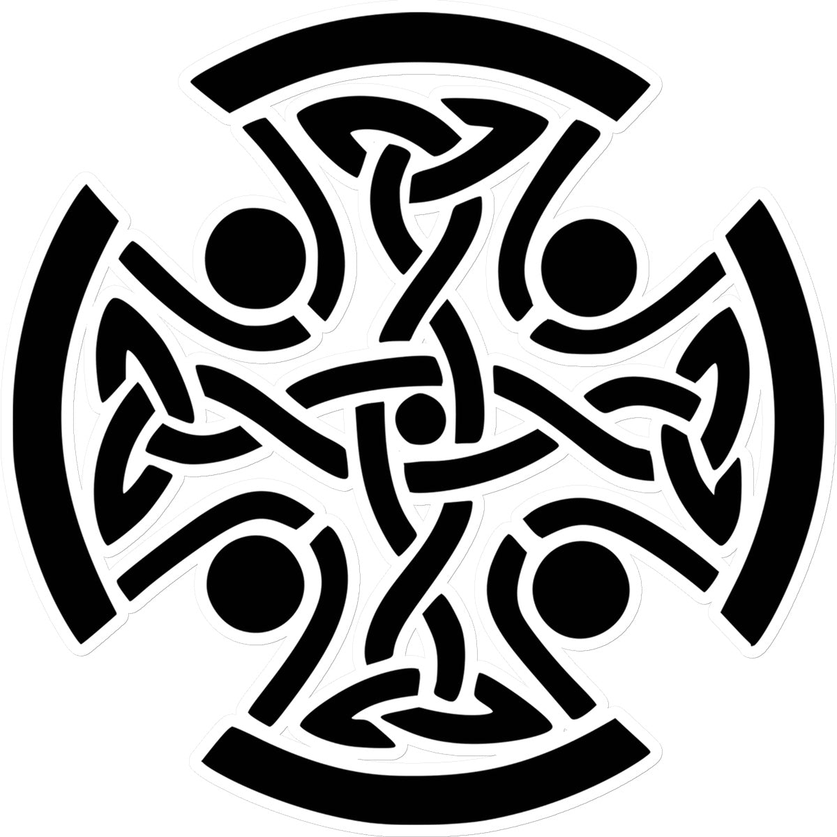 Celtic Woven Cross Sticker