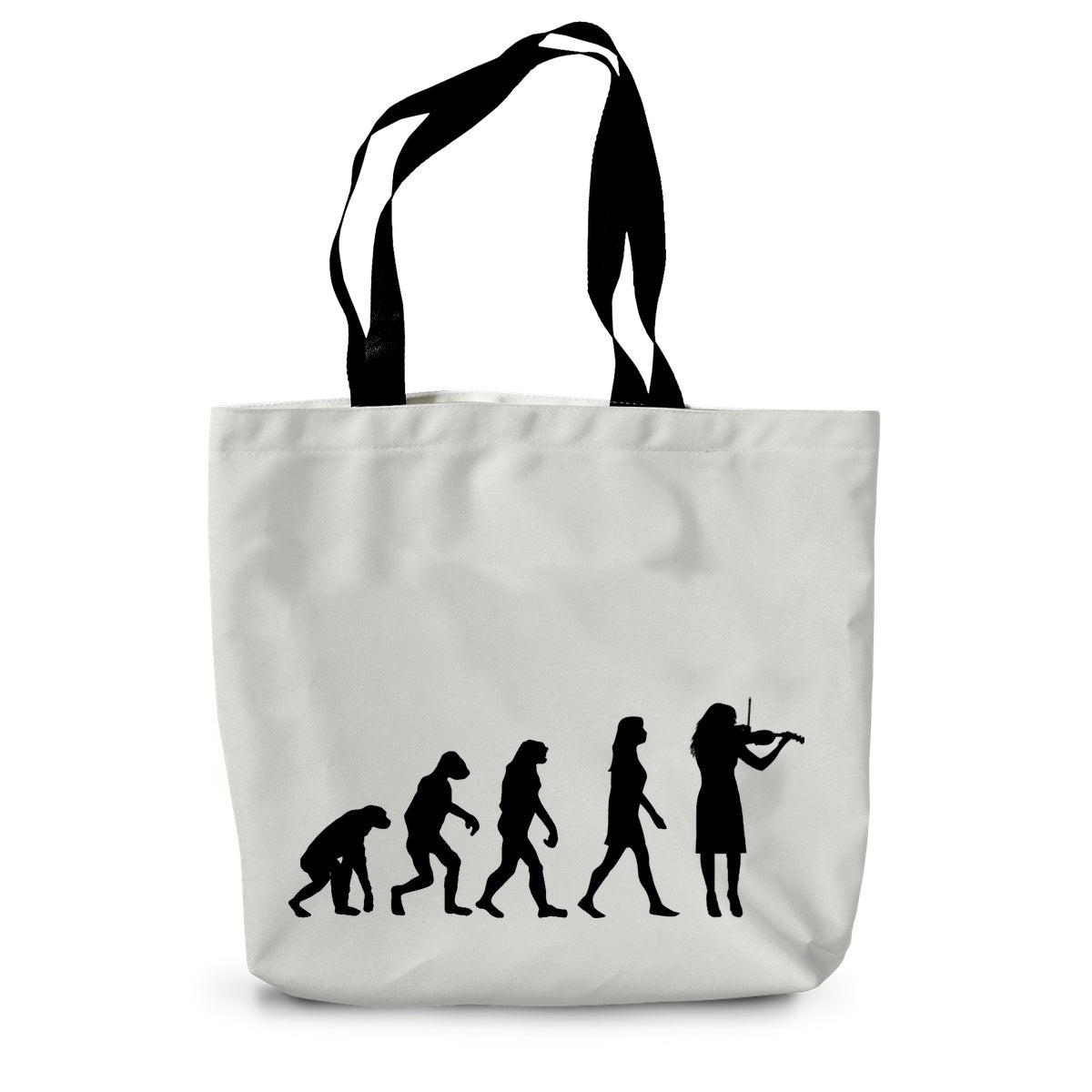 Evolution of Female Fiddle Players Canvas Tote Bag