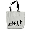 Evolution of Female Fiddle Players Canvas Tote Bag