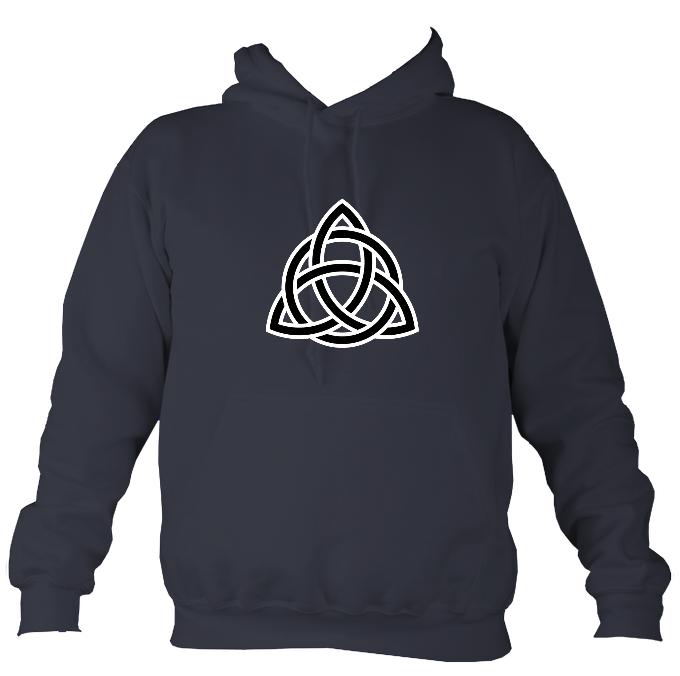 Triangular Celtic Knot Hoodie-Hoodie-Denim-Mudchutney