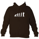 Evolution of Flute Players Hoodie-Hoodie-Hot chocolate-Mudchutney