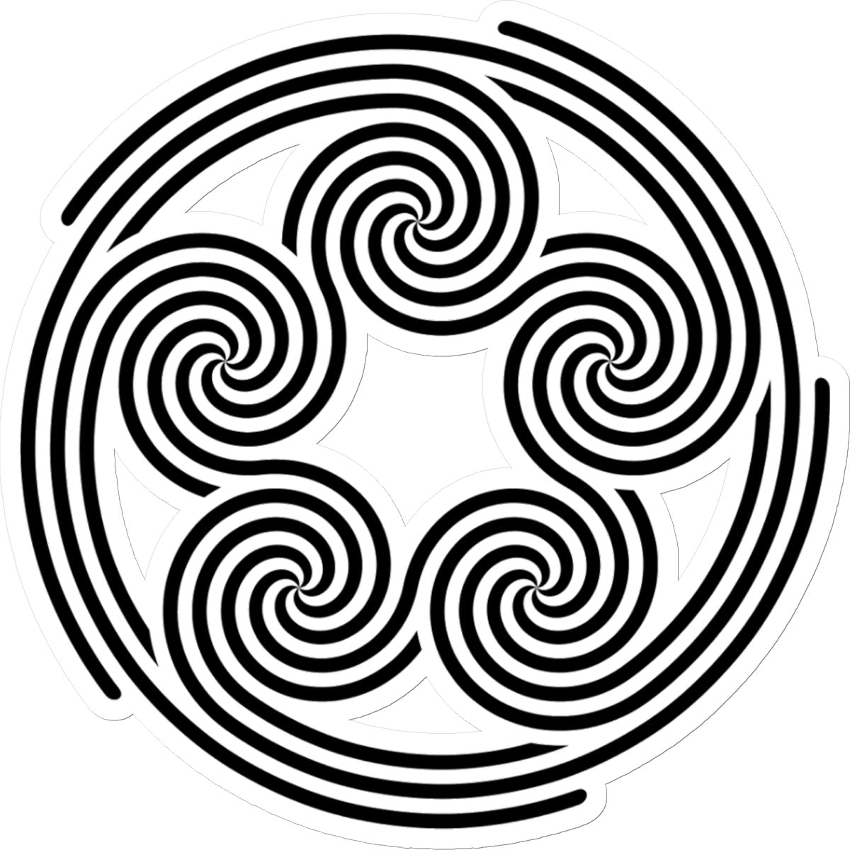 Celtic 5 Circles Sticker